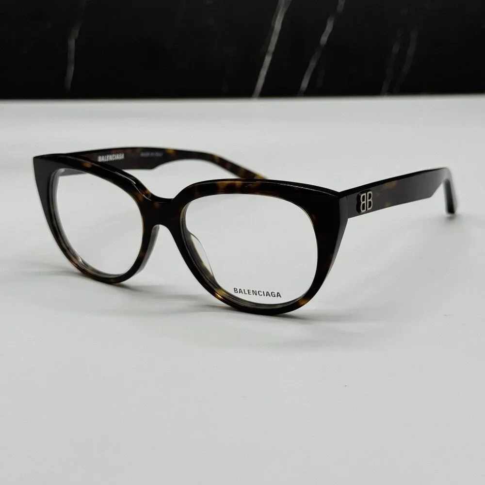 NEW BALENCIAGA BB0131O 005 CAT EYE DARK HAVANA WOMEN EYEGLASSES BALENCIAGA